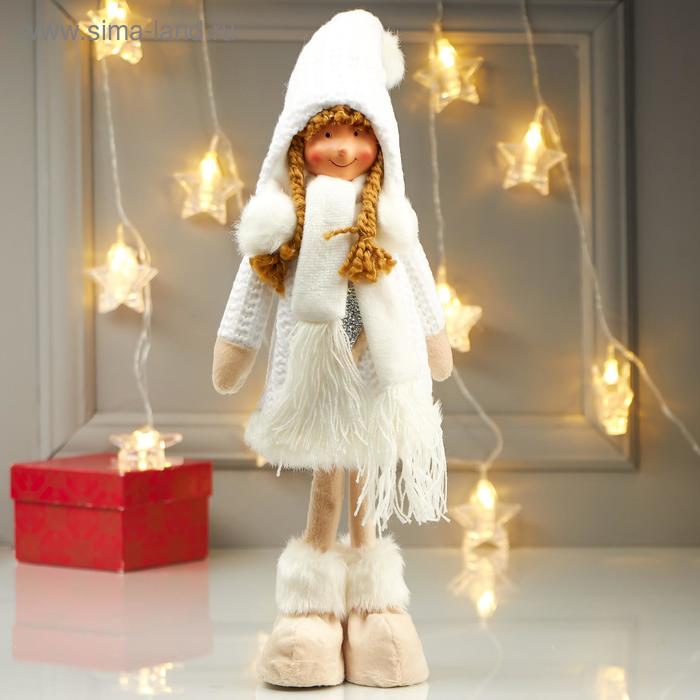 Кукла интерьерная "Девочка в белом платье с сердечком" 43 см - Фото 1