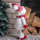 Кукла интерьерная "Снеговик в красной шапочке" 43 см - Фото 2