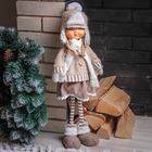Кукла интерьерная "Маруся в шапочке-ушанке" 52 см - фото 301094250