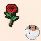 Термоаппликация «Роза», 4,5 × 3 см, цвет красный - Фото 1