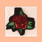 Термоаппликация «Роза», с пайетками, 12 × 11 см, цвет красный - Фото 4