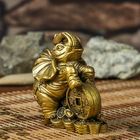 Нэцке полистоун бронза "Слон с китайскими монетами" 10,7х9,5х6,8 см - Фото 2