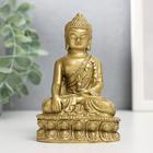 Нэцке полистоун бронза "Будда на медитации" 11х7,5х5,5 см - фото 4546198