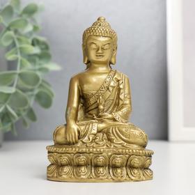 Нэцке полистоун бронза 'Будда на медитации' 11х7,5х5,5 см