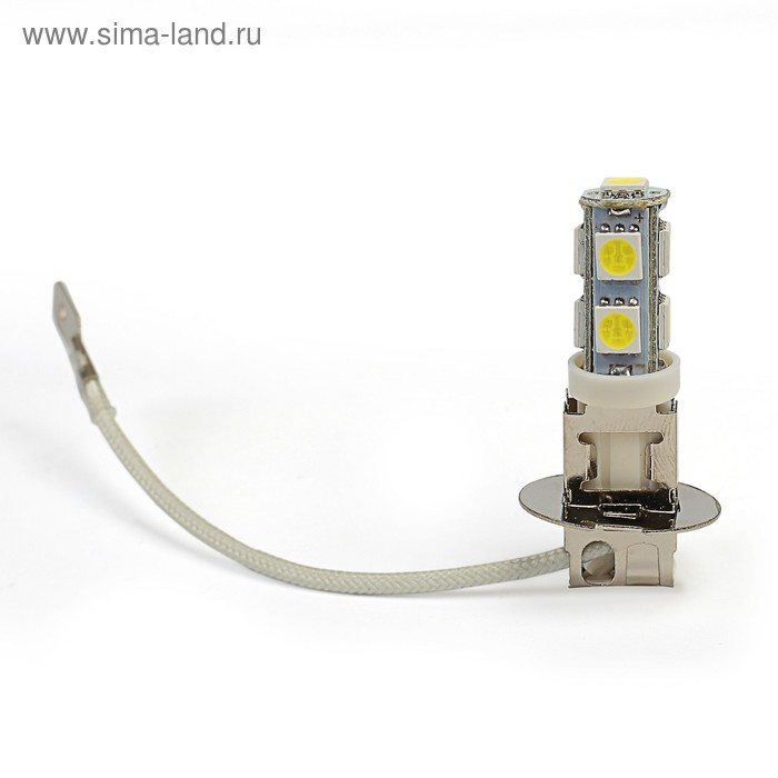 Лампа светодиодная KS, H3, 9 SMD 5050 диодов, 12 В, белая - Фото 1