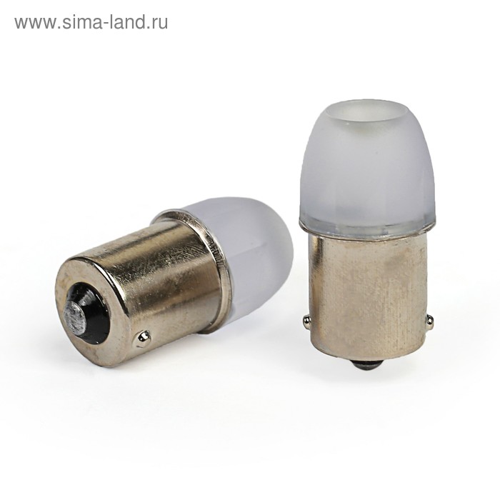 Лампа светодиодная KS, HIGH POWER, 21 Вт BA15s, 12 В, 3SMD,ЛИНЗА, белая,поворот, стоп-сигнал - Фото 1