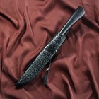 Нож Пчак Шархон, чёрная рукоять из граба (сухма), гарда из олова - Фото 4