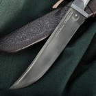 Нож Пчак Шархон малый, чёрная рукоять из граба (сухма), гарда из олова - Фото 3