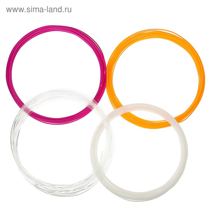 Пластик LuazON ABS-4, для 3Д ручки, по 10 м, 4 цвета в наборе - Фото 1