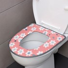 Чехол на сиденье для унитаза на липучках «Цветы», 35×45 см, МИКС - Фото 1