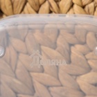 Контейнер для хранения еды Доляна, 700 мл, пластик, прозрачный, крышка бирюзовая 3637567