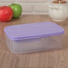 Набор контейнеров для хранения еды Доляна, 3 шт.: 150 мл, 500 мл, 1.2 л, пластик, сиреневый - Фото 5