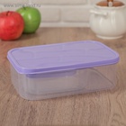 Набор контейнеров для хранения еды Доляна, 3 шт.: 150 мл, 500 мл, 1.2 л, пластик, сиреневый - Фото 6