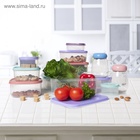 Набор контейнеров для хранения еды Доляна, 3 шт.: 150 мл, 500 мл, 1.2 л, пластик, сиреневый - Фото 7