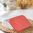 Набор контейнеров пищевых прямоугольных Доляна, 3 шт: 150 мл, 500 мл, 1,2 л, цвет коралловый - Фото 3