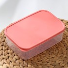 Набор контейнеров пищевых прямоугольных Доляна, 3 шт: 150 мл, 500 мл, 1,2 л, цвет коралловый - Фото 4