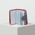 Визитница вертикальная, 1 ряд, 26 листов, крокодил, цвет серый - Фото 3