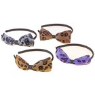 ободок для волос бант плоский леопард - Фото 2