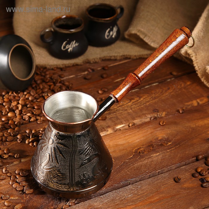Турка для кофе медная «Верность», 0,6л - Фото 1