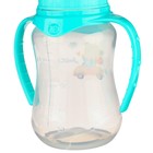 Бутылочка для кормления M&B «Мишутка», классическое горло, с ручками, от 0 мес., 150 мл., приталенная, бирюзовый - Фото 5