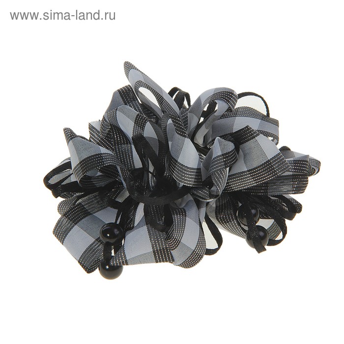 резинка для волос ткань обвязка клетка - Фото 1