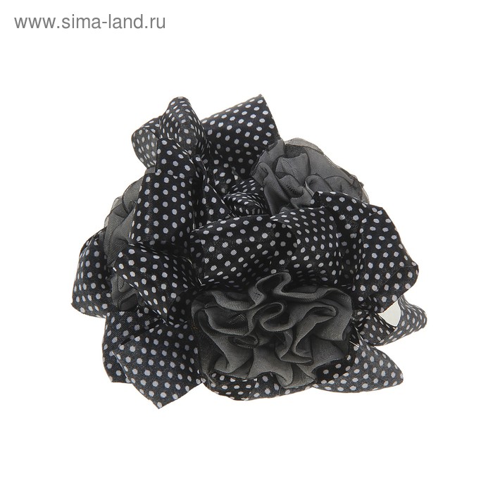 резинка для волос ткань обвязка горох роза - Фото 1