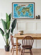 Карта Мира интерактивная, для детей «Животный и растительный мир Земли», 60×40 см, без ламинации  (артикул 3820150)  большой выбор товаров оптом и в розницу по низким ценам с доставкой