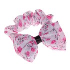 резинка для волос ткань бантик "Цветы" - Фото 1
