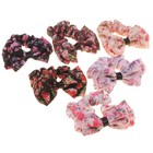 резинка для волос ткань бантик "Цветы" - Фото 2