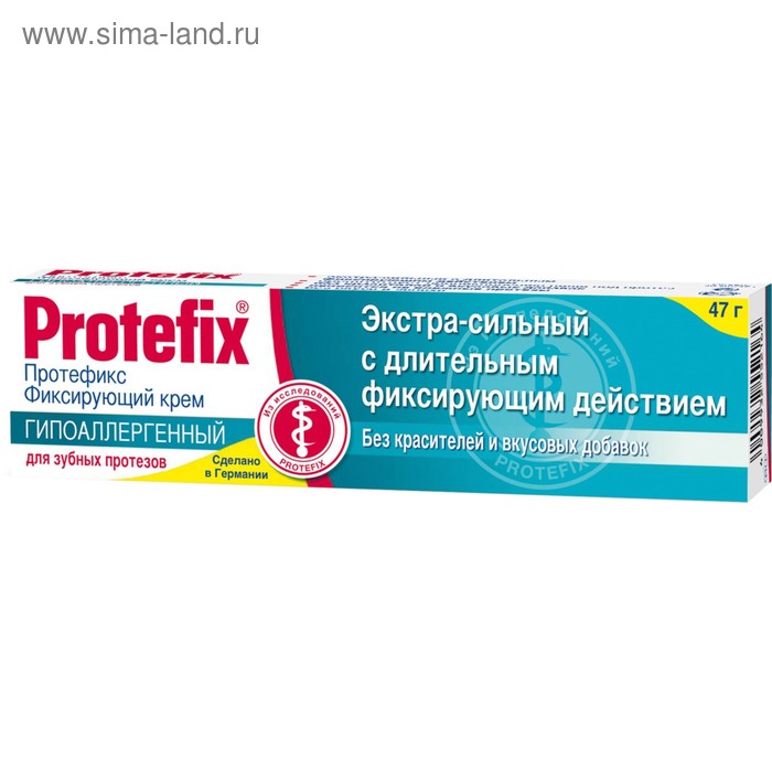 Крем фиксирующий для зубных протезов Protefix экстра сильный гипоаллергенный, 40 мл - Фото 1