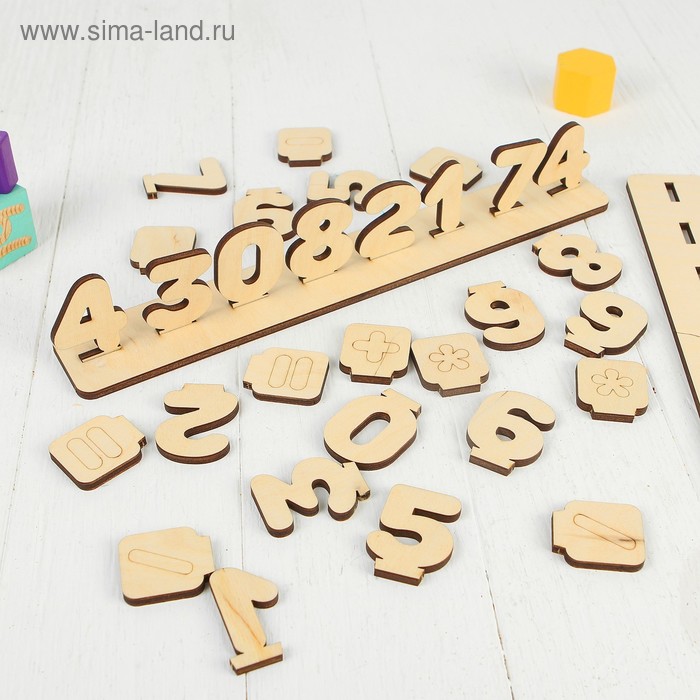 Развивающая игра "Цифры на подставке" - Фото 1