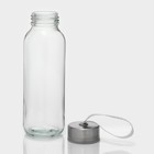 Бутылка для воды стеклянная в чехле «Милые животные», 300 мл, h=17 см, рисунок МИКС - Фото 5