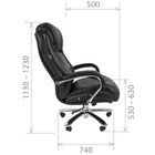 Офисное кресло Chairman 402, кожа, белое - Фото 5