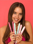 Щипцы-гофре Luazon LW-26, мини, 25 Вт, керамическое покрытие, 65×15 мм, до 160 °C, розовые - Фото 2