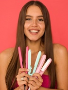 Щипцы-гофре Luazon LW-26, мини, 25 Вт, керамическое покрытие, 65×15 мм, до 160 °C, розовые - Фото 3