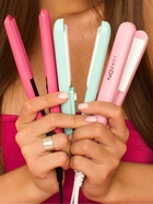 Щипцы-гофре Luazon LW-26, мини, 25 Вт, керамическое покрытие, 65×15 мм, до 160 °C, розовые - Фото 4