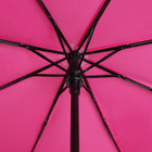 Зонт автоматический «Однотонный», 3 сложения, 8 спиц, R = 50 см, цвет малиновый - Фото 3