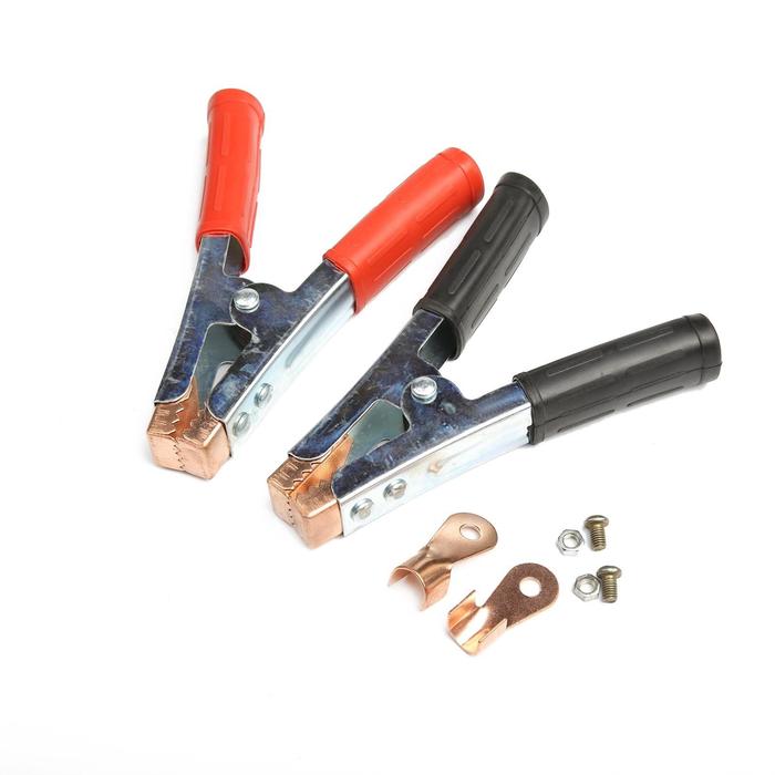 Зажим АКБ, 15 см, 100 А, медный наконечник, комплект 2 шт. - Фото 1