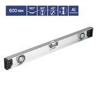 Уровень алюминиевый ТУНДРА «Рельс», 3 глазка (1 поворотный), 600 мм - Фото 2