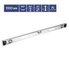 Уровень алюминиевый ТУНДРА «Рельс», 3 глазка (1 поворотный), 1000 мм - Фото 2