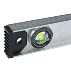 Уровень алюминиевый ТУНДРА «Рельс», 3 глазка (1 поворотный), 1500 мм - Фото 5