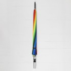 Зонт - трость полуавтоматический «Радужное настроение», эпонж, 16 спиц, R = 48 см, разноцветный - Фото 8