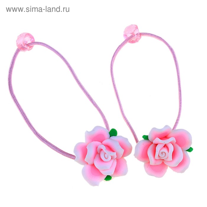 резинка для волос лепнина роза (набор 2 шт) - Фото 1