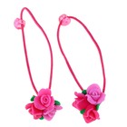резинка для волос лепнина букет розочек (набор 2 шт) - Фото 1