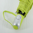 Зонт полуавтоматический «Цветочки», 3 сложения, 8 спиц, R = 50 см, с проявляющимся рисунком, цвет зелёный - Фото 5