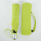 Зонт полуавтоматический «Цветочки», 3 сложения, 8 спиц, R = 50 см, с проявляющимся рисунком, цвет зелёный - Фото 6