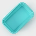 Контейнер складной с крышкой Доляна «Коста», 700 мл, 17.8×11.5×6.5 см, цвет мятный - Фото 3