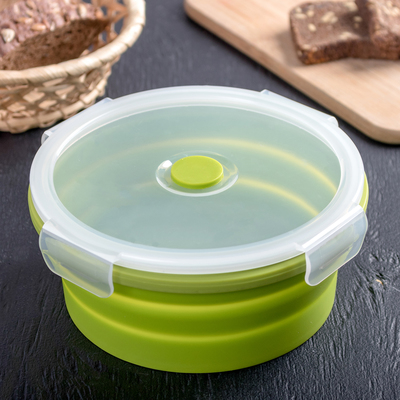 Контейнер складной с крышкой «Ронда», 800 мл, цвет МИКС