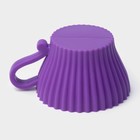 Форма для выпечки Доляна «Алиса в стране чудес», силикон, 9×7×4.5 см, внутренний размер 6.5×6.5×4.5 см, фиолетовая - Фото 3