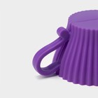 Форма для выпечки Доляна «Алиса в стране чудес», силикон, 9×7×4.5 см, внутренний размер 6.5×6.5×4.5 см, фиолетовая - Фото 5